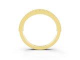 Yellow gold Round Tanzanite Twist Milgrain Band with Bezel Setting_15