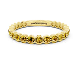 Yellow gold Round Yellow Sapphire Bezel Set Eternity Band_7