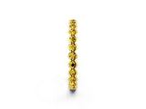Yellow gold Round Yellow Sapphire Bezel Set Eternity Band_9