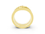 Yellow gold Round Yellow Sapphire Channel-Set Chevron Band_21