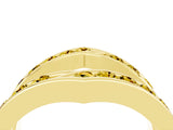 Yellow gold Round Yellow Sapphire Channel-Set Chevron Band_22