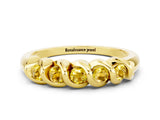 Yellow gold Round Yellow Sapphire Eternity Band with Twist Prong Setting_6