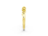 Yellow gold Round Yellow Sapphire Eternity Band with Twist Prong Setting_8