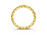 Yellow gold Round Yellow Sapphire Eternity Band with U-Prong Setting_45