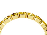 Yellow gold Round Yellow Sapphire Eternity Band with U-Prong Setting_46