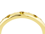 Yellow gold Round Yellow Sapphire Flush-Set Comfort Fit Band_22