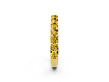 Yellow gold Round Yellow Sapphire Half Eternity Band with Classic Prong Setting_20