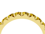Yellow gold Round Yellow Sapphire Half Eternity Band with Classic Prong Setting_22