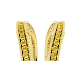Yellow gold Round Yellow Sapphire Milgrain Eternity Band with Channel Setting_23