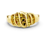 Yellow gold Round Yellow Sapphire Multi-Row Crossover Band_6