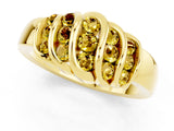 Yellow gold Round Yellow Sapphire Multi-Row Crossover Band_7