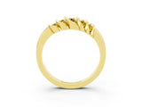 Yellow gold Round Yellow Sapphire Multi-Row Crossover Band_9