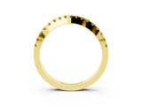 Yellow gold Round Yellow Sapphire Pavé Curved Band with Shared Prong Setting_21