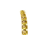 Yellow gold Round Yellow Sapphire Pavé Curved Wedding Band_23