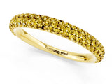 Yellow gold Round Yellow Sapphire Pavé Eternity Band with Shared Prong Setting_19