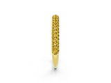 Yellow gold Round Yellow Sapphire Pavé Eternity Band with Shared Prong Setting_20