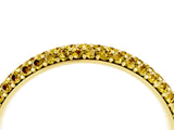 Yellow gold Round Yellow Sapphire Pavé Eternity Band with Shared Prong Setting_22