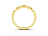 Yellow gold Round Yellow Sapphire Pavé Half Eternity Band with Shared Prong Setting_21