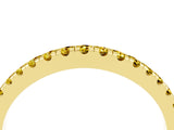 Yellow gold Round Yellow Sapphire Pavé Half Eternity Band with Shared Prong Setting_22