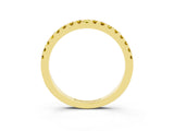 Yellow gold Round Yellow Sapphire Pavé Set Eternity Band with Micro Prong Setting_21