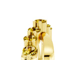 Yellow gold Round Yellow Sapphire Prong-Set Crossover Band_11