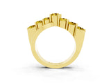 Yellow gold Round Yellow Sapphire Prong-Set Crossover Band_9