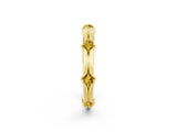 Yellow gold Round Yellow Sapphire Prong Set Milgrain Eternity Band_8