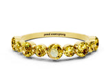 Yellow gold Round Yellow Sapphire Scalloped Prong Set Eternity Band_30