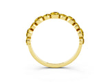 Yellow gold Round Yellow Sapphire Scalloped Prong Set Eternity Band_33