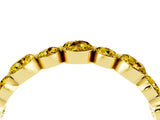 Yellow gold Round Yellow Sapphire Scalloped Prong Set Eternity Band_34