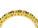 Yellow gold Round Yellow Sapphire Shared Prong Eternity Band_10