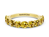 Yellow gold Round Yellow Sapphire Shared Prong Eternity Band_6