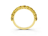 Yellow gold Round Yellow Sapphire Shared Prong Eternity Band_9