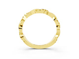 Yellow gold Round Yellow Sapphire Twist Eternity Band with Pavé Setting_9