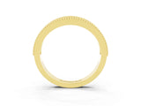 Yellow gold Round Yellow Sapphire Twist Milgrain Band with Bezel Setting_15