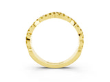 Yellow gold Round Yellow Sapphire Twisted Eternity Band with Pavé and Shared Prong Setting_25