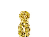 Yellow gold Round Yellow Sapphire Twisted Eternity Band with Pavé and Shared Prong Setting_27