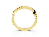 Yellow gold Round Yellow Sapphire Twisted Infinity Band with Prong Setting_21