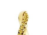 Yellow gold Round Yellow Sapphire Twisted Infinity Band with Prong Setting_23