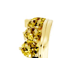Yellow gold Round Yellow Sapphire Wave Band with Channel and Shared Prong Setting_23