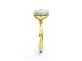 Yellow gold Round and Emerald Cut Toi Moi Ring with Prong Setting_85