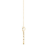 Yellow gold Round and Marquise Diamond Bezel Set Pendant 2