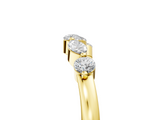 Yellow gold Round and Marquise Diamond Half Eternity Band with Prong Setting_9
