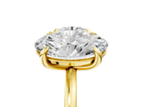 Yellow gold Round and Oval Toi Moi Ring with Prong Setting and Plain Band 5