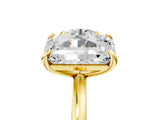 Yellow gold Round and Radiant Toi Moi Ring with Prong Setting and Plain Band 5