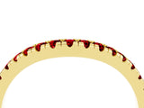 Yellow gold Ruby Pavé Curved Wedding Band_10