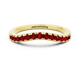Yellow gold Ruby Pavé Curved Wedding Band_6