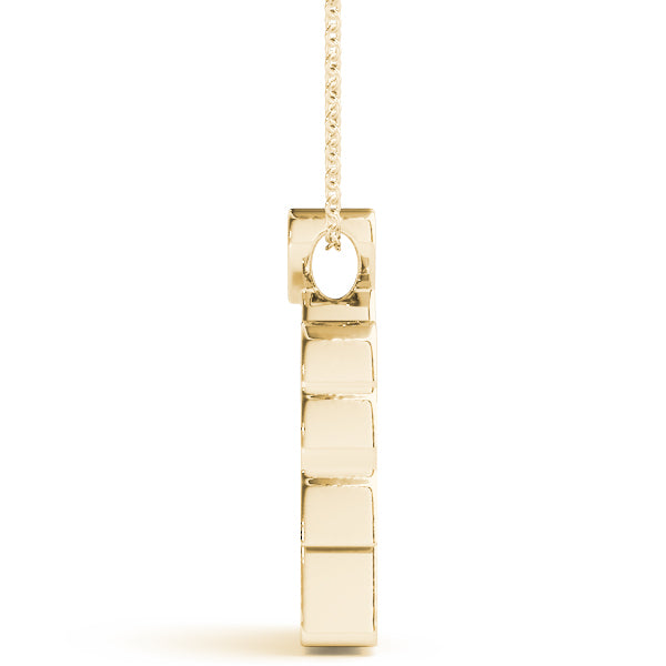 Yellow gold Silver Elephant Heart Pendant 2