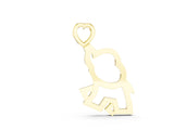 Yellow gold Silver Elephant Heart Pendant_10