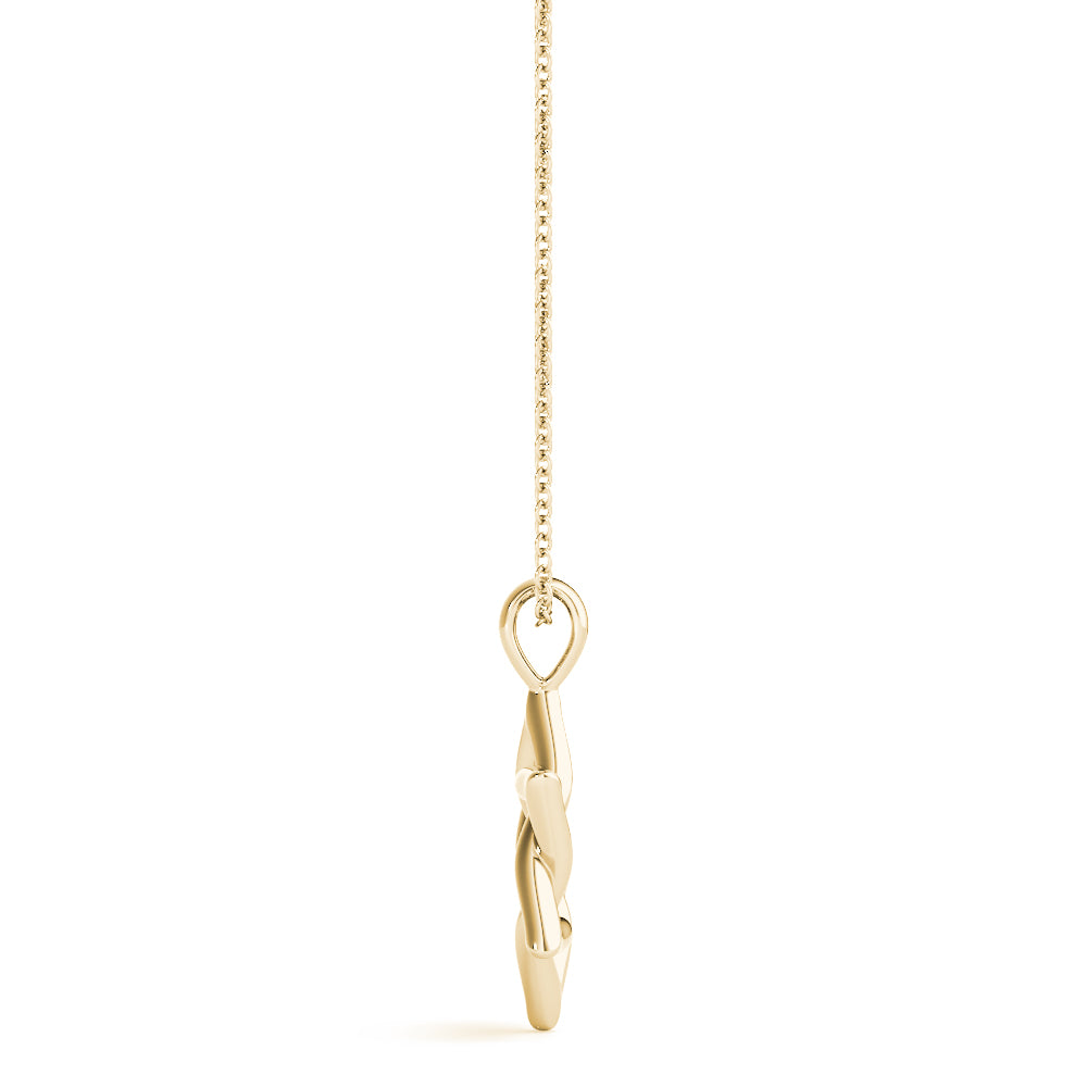 Yellow gold Silver Star of David Pendant 1